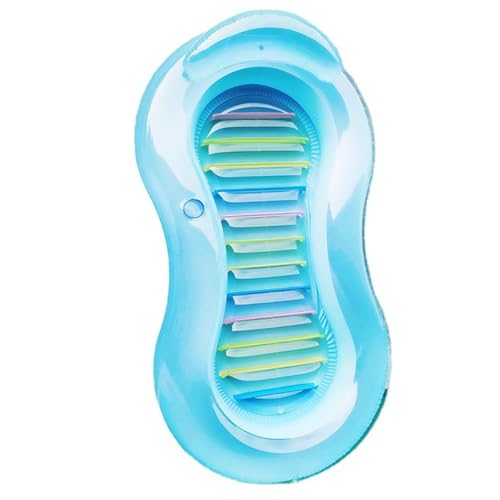 Csafyrt Bräunungspoolbett mit Kissen, 71 x 39 x 14 Zoll 8-Form aufblasbare Sonnenliege mit Getränkehalter, tragbarer Blow-up-Pool Schwimmer für Erwachsene Kinder Strand Sonnenbad Sonnenbading von Csafyrt