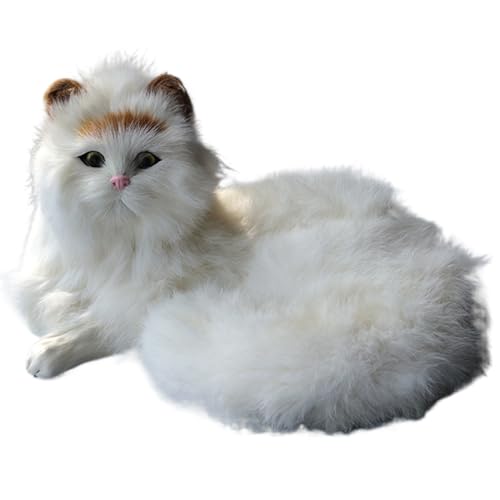 Csafyrt Cat Plushies Cat Plush Simulierte künstliche Katzenpuppe 8,5 x 6 x 3 Zoll detaillierte gefälschte Katzendekorative Katzendekor für Home Hotel Fotografie Requisite von Csafyrt