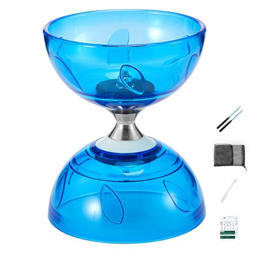 Csafyrt Diabolo Chinese Yoyo Set tragbares blaues großes Dreifachlager Diabolo Yoyo mit Spielstock String und Net Bag Execrising Training Toy Csafyrt Diabolo Chinese Yoyo Set tragbares blaues großes Dreifachlager Diabolo Yoyo mit Spielstock String und Net Bag Execrising Training Toy von Csafyrt