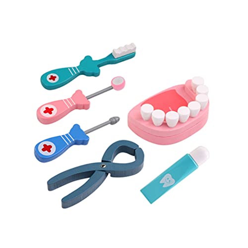Csafyrt Doctor Kit Holzzahnarzt Spielset Rollenspiel Kit Kinder tun Spiele Exemulational Dental Tool Set Spielzeug für Kinder Doktor Spielzeug Medizin 6pcs/Set Csafyrt Doctor Kit Holzzahnarzt Spielset Rollenspiel Kit Kinder tun Spiele Exemulational Dental Tool Set Spielzeug für Kinder Doktor Spielzeug Medizin 6pcs/Set von Csafyrt