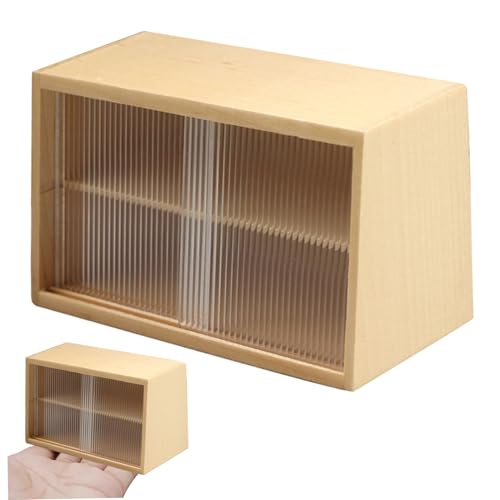 Dollhouse Möbel 1/12 Skala Holzminischrank mit beweglichen Türküchenzubehör von Csafyrt
