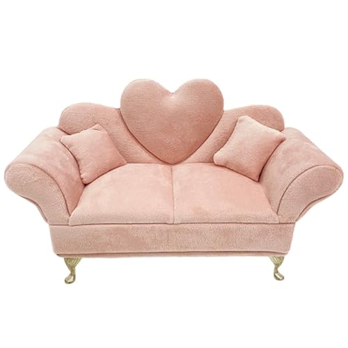 Dollhouse Möbel süße Puppencouch Schmuckschatulle Weiche Samt Schmuckschachtel 1/6 Skala Miniaturpuppenhauszubehör für Mädchen und Frauen Geschenk von Csafyrt