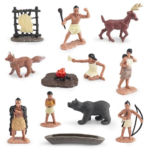 Csafyrt Figuren der amerikanischen Ureinwohner, Powhatan Indian Indian Native American Decorines Set, 12 Prozent Csafyrt Figuren der amerikanischen Ureinwohner, Powhatan Indian Indian Native American Decorines Set, 12 Prozent von Csafyrt