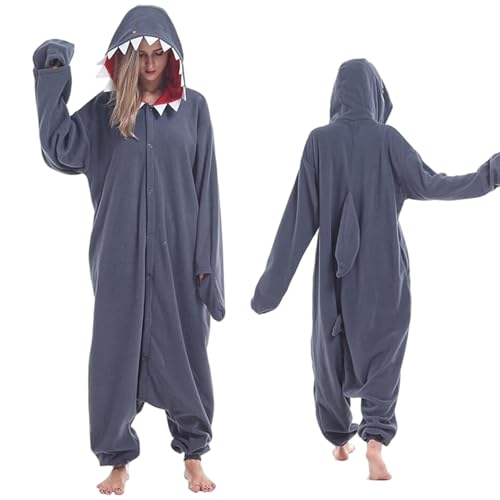 Csafyrt Hai -Strampler, niedlicher weicher Hai -Pyjamas, pelziges Kostüm, Unisex Halloween -Kostüme für Männer, Medium, Medium Csafyrt Hai -Strampler, niedlicher weicher Hai -Pyjamas, pelziges Kostüm, Unisex Halloween -Kostüme für Männer, Medium, Medium von Csafyrt