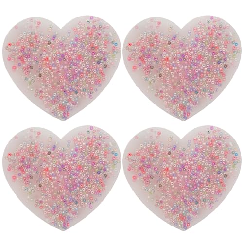 Hautpflückende Zappelspielzeuge 4pcs weiches Silikon Picky Pad 3.35X3.35 Herzförmige Picking Pads-Relief-Picking-Zappelspielzeug für Kinder Erwachsene Hautpflückende Zappelspielzeuge 4pcs weiches Silikon Picky Pad 3.35X3.35 Herzförmige Picking Pads-Relief-Picking-Zappelspielzeug für Kinder Erwachsene von Csafyrt