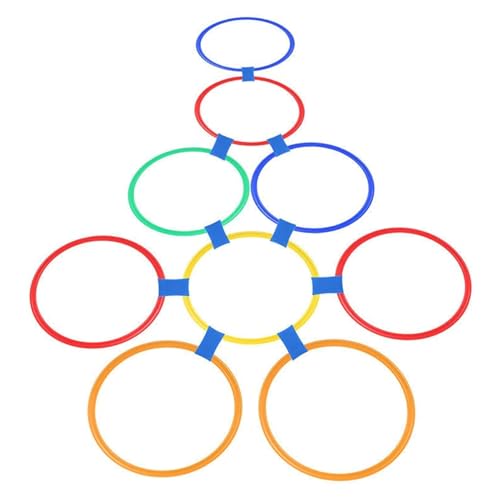 Csafyrt Hopscotch-Ringe, mehrfarbige Plastikringe, 10pcs Round Hoops mit 10 Anschlüssen für Kleinkinder Bruttomotorische Fähigkeiten, UNTERNEHMEN-UNTERSTELLUNGEN KREATIVE Set für Mädchen und Jungen Csafyrt Hopscotch-Ringe, mehrfarbige Plastikringe, 10pcs Round Hoops mit 10 Anschlüssen für Kleinkinder Bruttomotorische Fähigkeiten, UNTERNEHMEN-UNTERSTELLUNGEN KREATIVE Set für Mädchen und Jungen von Csafyrt