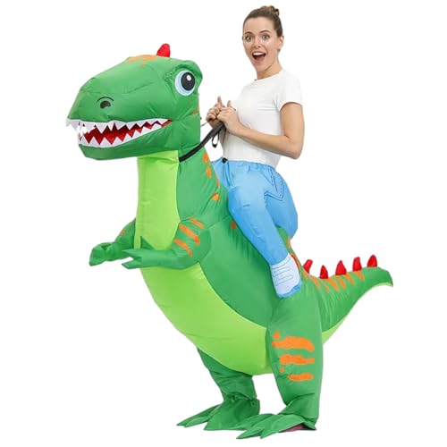 Csafyrt Inflatable Dinosaur Costume for Adults Funny Inflatable Riding Dinosaur Costume with Blower for Party Halloween Not Include Battery Csafyrt Inflatable Dinosaur Costume for Adults Funny Inflatable Riding Dinosaur Costume with Blower for Party Halloween Not Include Battery von Csafyrt