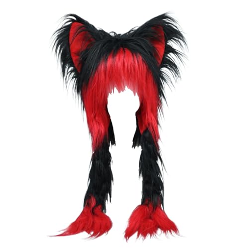 Csafyrt Katzenohr Hut niedliche Plüsch flauschige Ohr Kopfbedeckung Winter warme Ohrschernungen Kopfmaske Halloween von Csafyrt