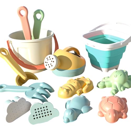 Csafyrt Kids Beach Toys 13pcs/Set Plastiksandspielzeug mit zusammenklappbarem Eimer Sandformen Rechenschaufeln und mehr für Kinder 3+ Geschenke Csafyrt Kids Beach Toys 13pcs/Set Plastiksandspielzeug mit zusammenklappbarem Eimer Sandformen Rechenschaufeln und mehr für Kinder 3+ Geschenke von Csafyrt