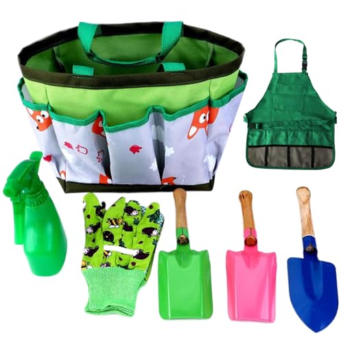 Csafyrt Kids Gardening Set 7PCS/Set Educational Kleinkind Gartenset Beinhaltet Apron Sprayer Handschuhe Hut Rake Shovels Kids Gartenwerkzeug Set für Garten -Cosplay -Geschenk für Kinder Csafyrt Kids Gardening Set 7PCS/Set Educational Kleinkind Gartenset Beinhaltet Apron Sprayer Handschuhe Hut Rake Shovels Kids Gartenwerkzeug Set für Garten -Cosplay -Geschenk für Kinder von Csafyrt