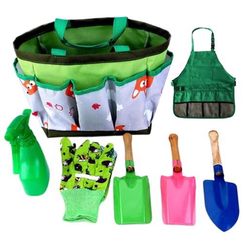 Csafyrt Kids Gardening Set 7PCS/Set Educational Kleinkind Gartenset Beinhaltet Schürze -Sprühhandschuhe Hut Rake Shovels Kids Gardening Tool Set Csafyrt Kids Gardening Set 7PCS/Set Educational Kleinkind Gartenset Beinhaltet Schürze -Sprühhandschuhe Hut Rake Shovels Kids Gardening Tool Set von Csafyrt