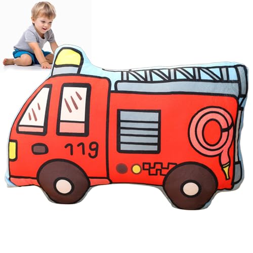 Csafyrt Kinder werfen Kissen, Fahrzeugform Dekorative Wurfkissen 18 Zoll niedliches Plüschkissen für Bettsofa -Auto -Couch Dekoration von Csafyrt