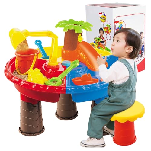 Csafyrt Kleinkind Wassertabelle Sand Tabelle 4-in-1 Sand- und Wasserspieltisch Kinder 17.7X.13.8 '' Wassertisch mit Spielzubehör Sandbox-Tisch für Outdoor-Aktivität runde Form Csafyrt Kleinkind Wassertabelle Sand Tabelle 4-in-1 Sand- und Wasserspieltisch Kinder 17.7X.13.8 '' Wassertisch mit Spielzubehör Sandbox-Tisch für Outdoor-Aktivität runde Form von Csafyrt