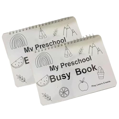 Csafyrt Kleinkinder geschäftige Buch 2 Set 12 Theme Developmental Spule Bindend geschäftiges Buch mit Accessoires Kleinkind Bücher für Vorschule Lernen Kindergarten Lernen Homeschool No Pen von Csafyrt