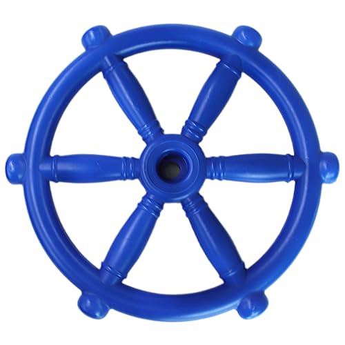 Csafyrt Lenkradspielzeug 12x12inch Feste Farbe Realistische Kinder Lenkung Lenkrad 360 ° Rotatable Plastiklenkrad für Spielplatz Swing Piratschiff, Blau Csafyrt Lenkradspielzeug 12x12inch Feste Farbe Realistische Kinder Lenkung Lenkrad 360 ° Rotatable Plastiklenkrad für Spielplatz Swing Piratschiff, Blau von Csafyrt