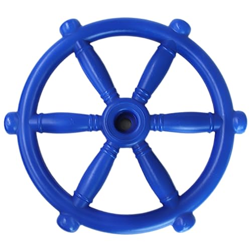 Csafyrt Lenkradspielzeug 12x12inch Feste Farbe realistischer Kinder Lenkrad 360 ° Rotatable Plastik für Spielplatz Swing Pirat Ship, Blau, Blau Csafyrt Lenkradspielzeug 12x12inch Feste Farbe realistischer Kinder Lenkrad 360 ° Rotatable Plastik für Spielplatz Swing Pirat Ship, Blau, Blau von Csafyrt