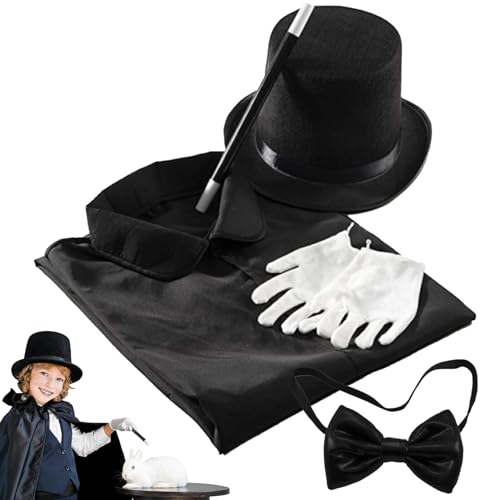 Csafyrt Magier Kostümkinder tun Sich vor, Spiel Rollenspiel zu Spielen Magier Set beinhaltet Hut-, Handschuhe, Zauberstab, Krawatte und Umhang Kids Dress up Kostüme für Halloween, Party, Bühne Csafyrt Magier Kostümkinder tun Sich vor, Spiel Rollenspiel zu Spielen Magier Set beinhaltet Hut-, Handschuhe, Zauberstab, Krawatte und Umhang Kids Dress up Kostüme für Halloween, Party, Bühne von Csafyrt