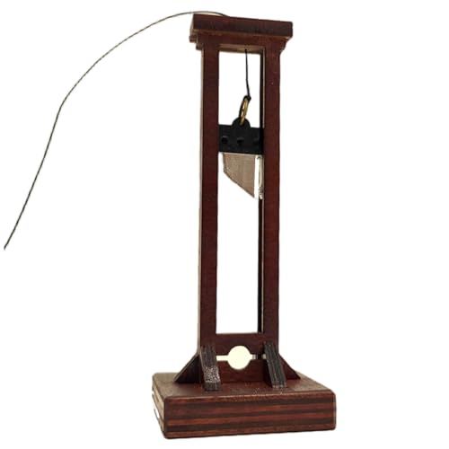Csafyrt Mini Guillotine Holz Guillotine Gallows Gefängniskäfigmodell Miniatur -Spielzeugsoldaten Aktion Figuren Zubehör von Csafyrt