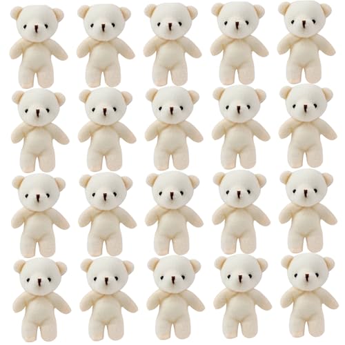 Csafyrt Mini Teddybären 20pcs 4,3 Zoll Plüsch Kleiner Teddybär Mini Stofftiere für DIY Schlüsselbeutel Beutel Birthday Graduation Party Geschenk von Csafyrt