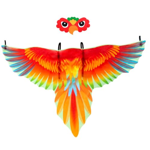 Csafyrt Papageienkostüm für Kinder Süßes Cartoon lebendiges Vogelkostüm mit Atmungsmaschinenpapagei für Halloween, Party, Bühnenpropie Csafyrt Papageienkostüm für Kinder Süßes Cartoon lebendiges Vogelkostüm mit Atmungsmaschinenpapagei für Halloween, Party, Bühnenpropie von Csafyrt
