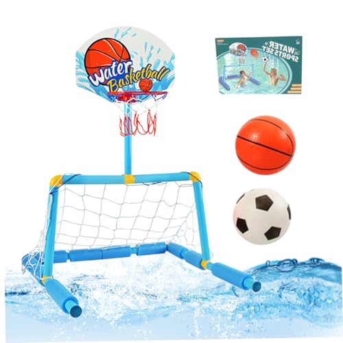 Pool Basketball Hoop 3-in-1 schwimmend Basketball Hoop Mächtige Auftrieb Wasser & Fußball Schwimmbad Kinder Spiel Spielzeug für Kinder von Csafyrt