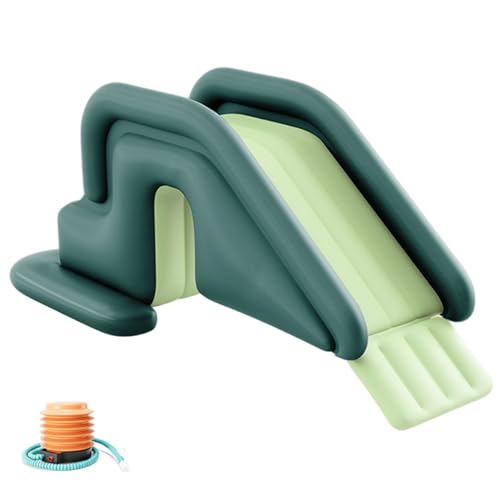 Csafyrt Poolrutsche, 78,7 x 31,5 x 33,5 Zoll PVC PVC aufblasbare Wasserrutsche mit Luftpumpe für Außen-, Innen-, Garten, Garten, Grün Csafyrt Poolrutsche, 78,7 x 31,5 x 33,5 Zoll PVC PVC aufblasbare Wasserrutsche mit Luftpumpe für Außen-, Innen-, Garten, Garten, Grün von Csafyrt