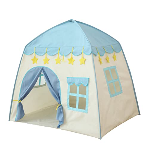 Csafyrt Prinzessin Castle Kinder Spielen Zelt großes Fairy Playhouse 51.18x39.37x51, 18 Zoll Tipee Zelt für Kinder Geburtstagsgeschenk für Mädchen Blau von Csafyrt