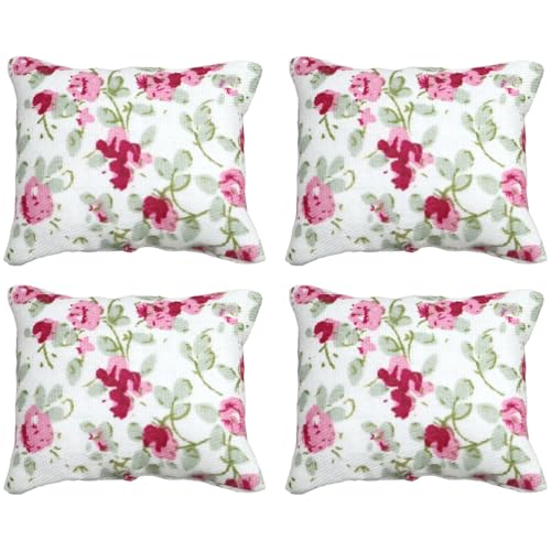 Csafyrt Puppenkissen 4pcs 1.8x1.4 1:12 Blumenmuster Mini Kissen für Couch/Sofa/Bett Dekorative Stoffpuppenhauszubehör für Puppenhauseinstellungen Csafyrt Puppenkissen 4pcs 1.8x1.4 1:12 Blumenmuster Mini Kissen für Couch/Sofa/Bett Dekorative Stoffpuppenhauszubehör für Puppenhauseinstellungen von Csafyrt