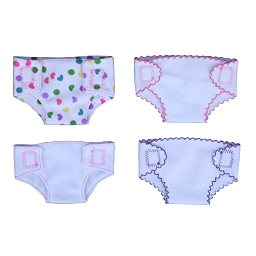 Csafyrt Puppenwindel für Puppenpuppenblumendruckunterwäsche für 14-16-Zoll-Puppen 4pcs Csafyrt Puppenwindel für Puppenpuppenblumendruckunterwäsche für 14-16-Zoll-Puppen 4pcs von Csafyrt