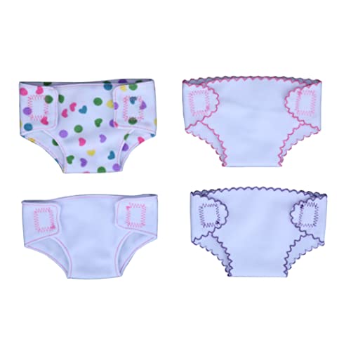 Csafyrt Puppenwindel für Puppenpuppenblumendruckunterwäsche für 14-16-Zoll-Puppen 4pcs Csafyrt Puppenwindel für Puppenpuppenblumendruckunterwäsche für 14-16-Zoll-Puppen 4pcs von Csafyrt