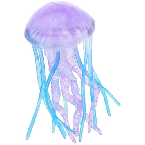 Csafyrt Qualle Toy Purple realistische falsche Quallen kognitive Bildungsspielzeugfische für Kinder Dekorative PVC -Meeretierfiguren von Csafyrt