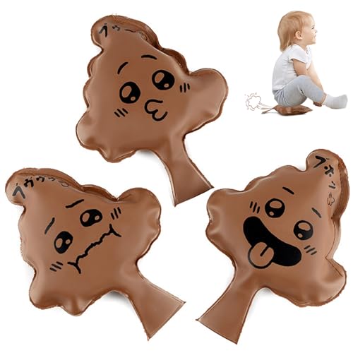 Csafyrt Selbst aufblasen satte Kissen 3pcs 5,5 x 4,3 Zoll Furz Rauschhersteller Gummi lustige Streiche für Kinder tragbare Wiederverwendbare Furzkissen für knifflige Spielzeuge von Csafyrt