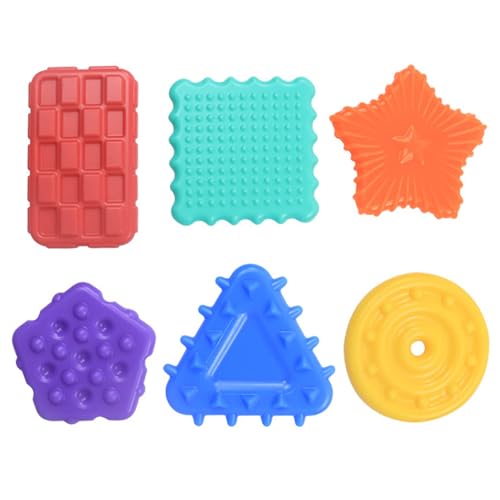 Csafyrt Sensorische Steine 6pcs strukturiert Verschiedene geformte Silikon -Sorge -Stein Csafyrt Sensorische Steine 6pcs strukturiert Verschiedene geformte Silikon -Sorge -Stein von Csafyrt