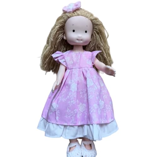 Csafyrt Stoffpuppe 11 Zoll gut gegossene Vinyl -Stoffpuppen für Mädchen mit Langen Haaren realistisch kuschelige Sammelspielzeug Baby Girl Geschenke von Csafyrt