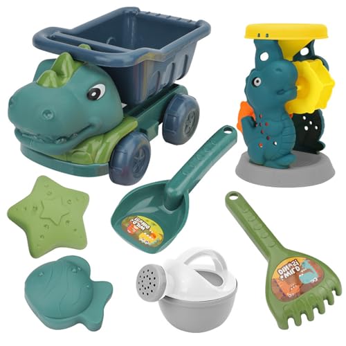 Csafyrt Strandspielzeug 7pcs, Dinosauriersandspielzeug umfasst Muldenkipper, Wässerung, Schaufel, Rechen und Sandformen, sicherer Plastiksandkasten für Kleinkinder -Kinder Girls Jungen Csafyrt Strandspielzeug 7pcs, Dinosauriersandspielzeug umfasst Muldenkipper, Wässerung, Schaufel, Rechen und Sandformen, sicherer Plastiksandkasten für Kleinkinder -Kinder Girls Jungen von Csafyrt