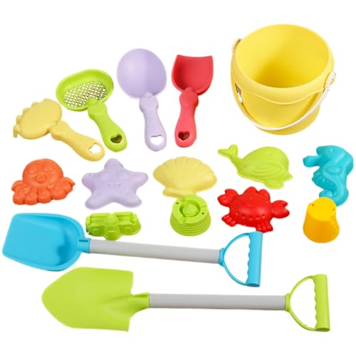 Csafyrt Strandspielzeug für Kinder 3+, 16 Prozent Plastik -Sandspielzeug umfasst Sandeimer, Schaufel, Sandrake und Sandformen, wasserdichte Sandkastenspielzeug für Außenreisen Csafyrt Strandspielzeug für Kinder 3+, 16 Prozent Plastik -Sandspielzeug umfasst Sandeimer, Schaufel, Sandrake und Sandformen, wasserdichte Sandkastenspielzeug für Außenreisen von Csafyrt
