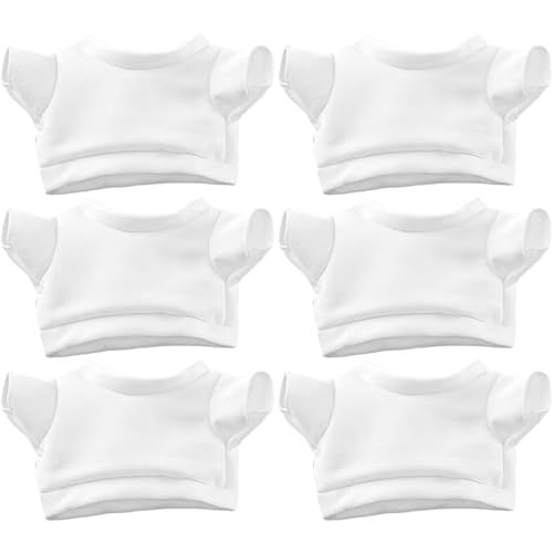 Csafyrt Teddybärenkleidung 6pcs süßes Teddybärenhemd Basic leer Bauen eine Kleidung passen 12 Zoll ausgestopftes Plüsch ausgestopftes Tier von Csafyrt
