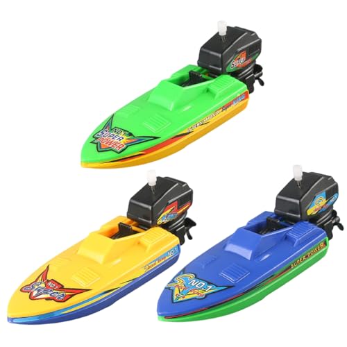 Csafyrt Toy Boat 3pcs Plastik Plastik schwebendes Windup -Motorboot Badespielzeug für Badewanne Wasser Spielen sicher und lustiges Windup Badeboot für Kinder 3+ Csafyrt Toy Boat 3pcs Plastik Plastik schwebendes Windup -Motorboot Badespielzeug für Badewanne Wasser Spielen sicher und lustiges Windup Badeboot für Kinder 3+ von Csafyrt