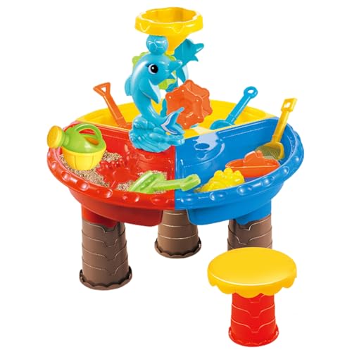 Csafyrt Wassertisch 1 Bunte Sandtisch mit niedlichem Delphin-Abs-Sensory-Tisch Interaktive Eltern-Kind-Entwicklungswasser und Sandtisch für den Innenstrand im Freien im Freien Runde Csafyrt Wassertisch 1 Bunte Sandtisch mit niedlichem Delphin-Abs-Sensory-Tisch Interaktive Eltern-Kind-Entwicklungswasser und Sandtisch für den Innenstrand im Freien im Freien Runde von Csafyrt