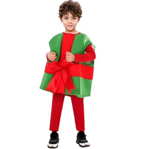 Csafyrt Weihnachtskostüm für Kinder, lustige Weihnachtsgeschenke Cosplay -Kostüm und Strampler, Polyester -Outfit für Dress -up -Partygeschenke, m von Csafyrt