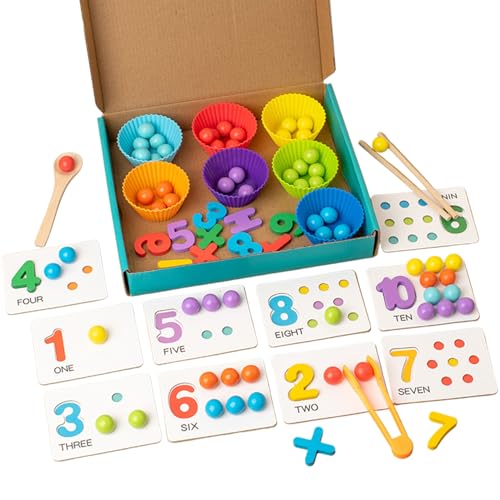 Csafyrt Zählen Sie Spielzeug für Kleinkinder 13 digitales Lernen Montessori Spielzeug mit Perlen Häfstäschen Löffel Lernmathematikspiel für Kinder Csafyrt Zählen Sie Spielzeug für Kleinkinder 13 digitales Lernen Montessori Spielzeug mit Perlen Häfstäschen Löffel Lernmathematikspiel für Kinder von Csafyrt