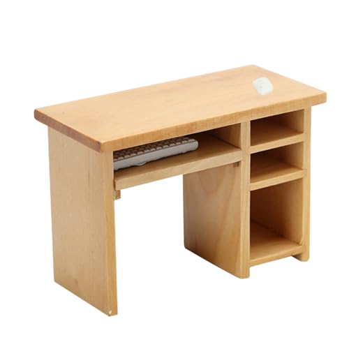 Dollhouse Computer Desk 1:12 Hölzer Dollhouse Table Vintage Miniatur Computer Desk mit Maus- und Tastaturmodell Mini Holz Tisch für Wohnkultur Dollhouse Computer Desk 1:12 Hölzer Dollhouse Table Vintage Miniatur Computer Desk mit Maus- und Tastaturmodell Mini Holz Tisch für Wohnkultur von Csafyrt