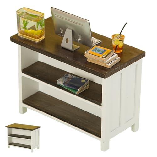 Dollhouse Möbel 1:12 Skala Holzpuppenhaus Schreibtisch Miniatur Bücherregal für Küchen Wohnzimmer Schlafzimmer Dollhouse Möbel 1:12 Skala Holzpuppenhaus Schreibtisch Miniatur Bücherregal für Küchen Wohnzimmer Schlafzimmer von Csafyrt