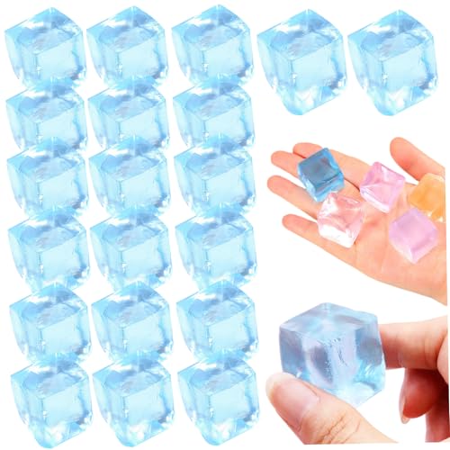 Ice Cube Stress Ball 20pcs 0 9 Flexible Silikon Clear Ice Block Squeeze Toys Stress Bälle Tragbares Reliefspielzeug für Büro von Csafyrt