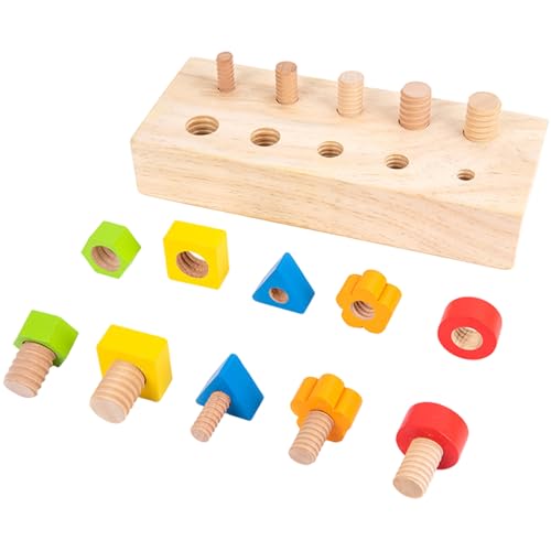 Kleinkind -Werkzeugset Holzschraube Spielzeug für Kinder 3+ Safe Sensory Toys Bildungsfarbe Form von Csafyrt