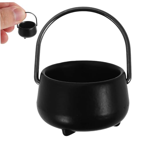 Mini Cauldron 0,8 '' Halloween Cesson mit Griff 1:12 Puppenhauszubehör Mini Gusseisen Halloween Puppenhaus Miniaturen nur Caudron Caudron von Csafyrt