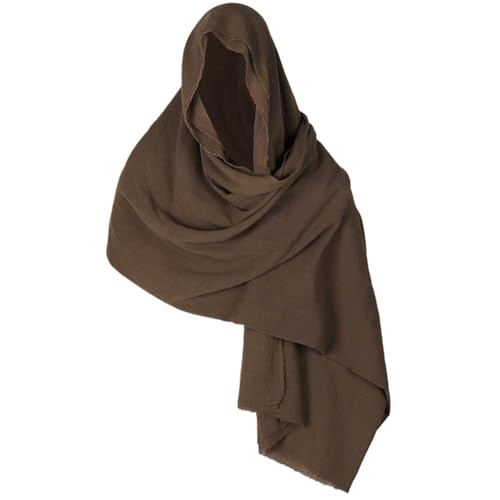 Schal -Schal Halloween Kapuze Renaissance Shaman Head Cowl für Männer, Frauen Wikinger mittelalterlich postapokalyptisch mit Kapuze für Cosplay Wizard, Ranger (Glasgrün) von Csafyrt