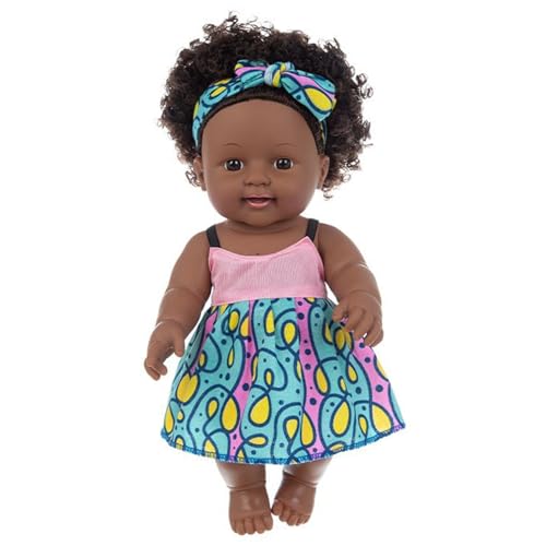 Schwarze Babypuppen 12 '' Vinyl Soft & Safe Realistic Babypuppen Afrikanische Locken wiedergeboren für Jungen Mädchen Geschenk, Stil 1 Schwarze Babypuppen 12 '' Vinyl Soft & Safe Realistic Babypuppen Afrikanische Locken wiedergeboren für Jungen Mädchen Geschenk, Stil 1 von Csafyrt