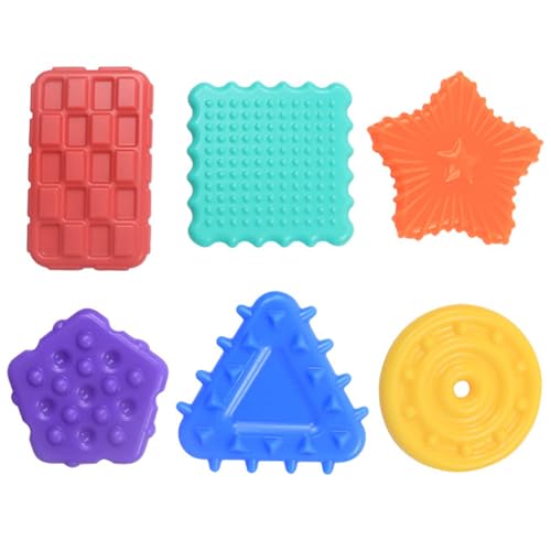 Sensorische Steine ​​6PCs strukturiert Verschiedene geformte Silikon -Sorge -Stein für beruhigende, unterhaltsame und Stressbekämpfung, Flexible und ruhige Nahrungsmittelqualität Zappelspielzeug für von Csafyrt