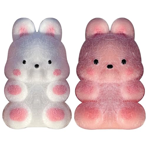 Csafyrt Squeeze Toy 2pcs süßes Tier Dekompression Spielzeug lebendiger belastbarer Stressspielzeug mit Accessoires Stress -Relief -Spielzeug für Kinder Mädchen Frauen, Kaninchen, Kaninchen Csafyrt Squeeze Toy 2pcs süßes Tier Dekompression Spielzeug lebendiger belastbarer Stressspielzeug mit Accessoires Stress -Relief -Spielzeug für Kinder Mädchen Frauen, Kaninchen, Kaninchen von Csafyrt